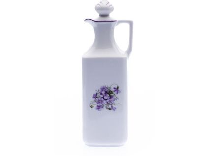 Porcelánová karafa, fialky, 0,7 l, Český porcelán