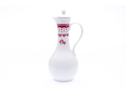 Nádobka na olej, 0,25 l, červená, HyggeLine, porcelán, Leander