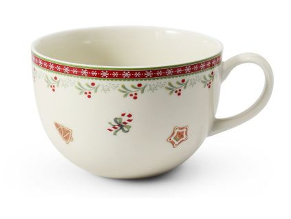 Hrnek JUMBO, 500 ml, perníčky, vánoční porcelán, Leander