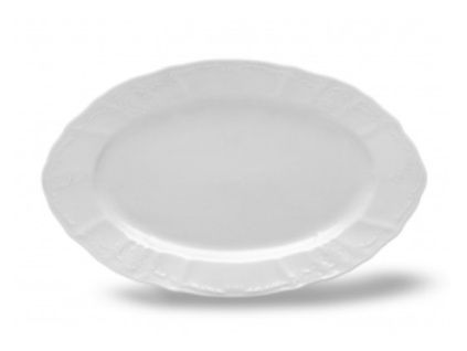 Mísa oválná, 34 cm, bílá, Bernadotte, český porcelán, Thun