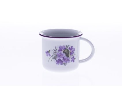 Hrnek Tina, 100 ml, fialky, Český porcelán Dubí