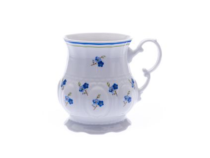 Sonáta, hrnek, český porcelán, 350 ml, pomněnky, Leander