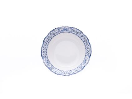 Rose, miska kompotová, porcelán, modrá stuha, 13 cm, Thun