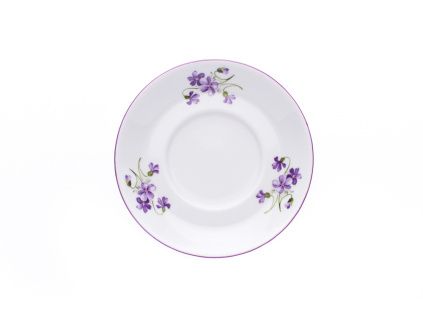 Podšálek, Lucas, 15 cm, fialky, Český porcelán Dubí