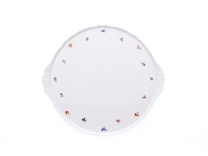 Talíř na dort, český porcelán, Verona, 33 cm, házenka, G. Benedikt