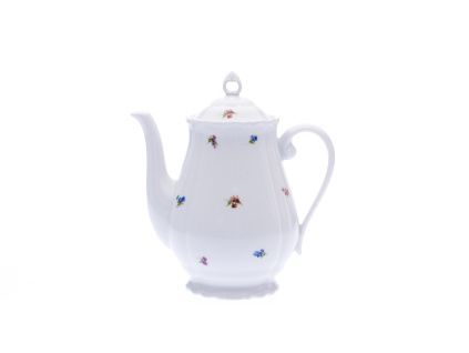 Konvice kávová s víčkem, porcelán, Verona, 1,25 l, házenka, G. Benedikt