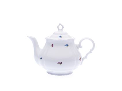 Konvice čajová s víčkem, český porcelán, Verona, 1,2 l, házenka, G. Benedikt