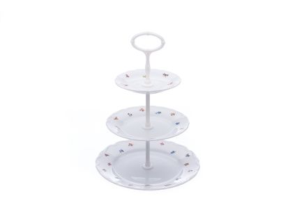 Etažérka trojdílná, házenka, Verona, český porcelán, G. Benedikt