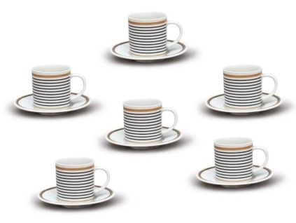 Šálky a podšálky na espresso, 100 ml, Elegance B, 6 ks, Thun