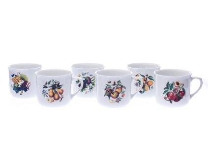 Sada vařáků, 650 ml, ovoce, Český porcelán Dubí, 6 ks
