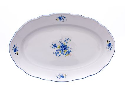 Mísa ovalná, 35 cm, pomněnky, Český porcelán Dubí