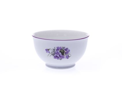 Miska s vyšší stěnou, 13 cm, fialky, porcelán Dubí