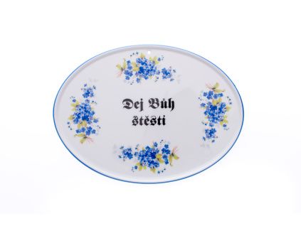 Boží požehnání, 24,5 x 18 cm, pomněnky, Český porcelán