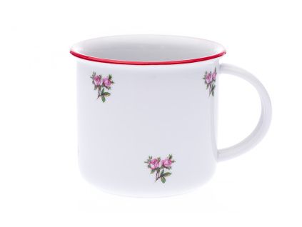 Hrnek Tina, růžová házenka, 250 ml, porcelán Dubí