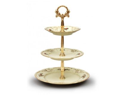Etažérka, Bernadotte, zámecká, český porcelán, Thun
