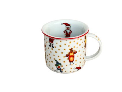 Hrnek Tina, 250 ml, Hravé Vánoce, porcelán Dubí