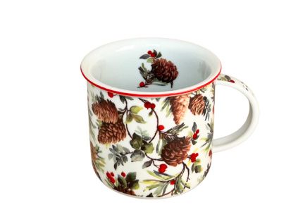 Hrnek Tina, 380 ml, borovicové šišky, porcelán Dubí
