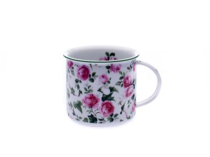 Hrnek Tina, 380 ml, růže a břečťan, Český porcelán Dubí