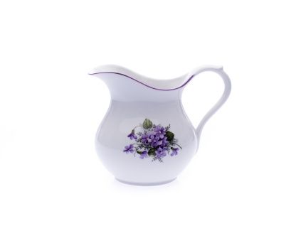 Džbán baňatý  1,20 l, fialky, Český porcelán