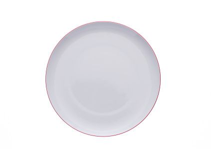 Tom, mísa mělká 30, český porcelán, červená linka, Thun