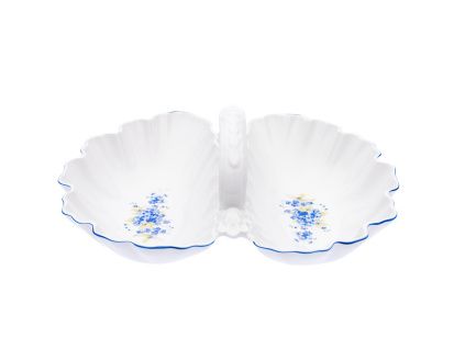 Kabaret 2-dílný, 28 cm, pomněnky, Český porcelán Dubí