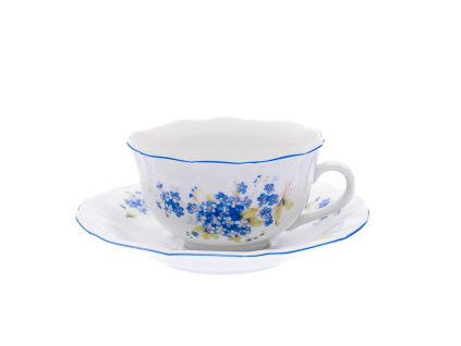 Šálek s podšálkem, 0,20 l, pomněnky, Český porcelán