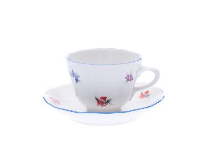 Šálek s podšálkem, 80 ml, rakouská házenka, Český porcelán