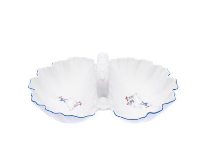 Kabaret 2-dílný, 28 cm, husy, Český porcelán Dubí