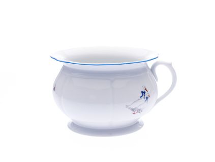 Porcelánový nočník, 21 cm, husy, Český porcelán