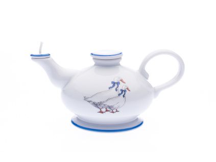 Betlémské světlo - olejová lampa, 10 cm, husy, Český porcelán
