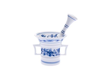 Hmoždíř s tloukem, 21 cm, cibulák, Český porcelán