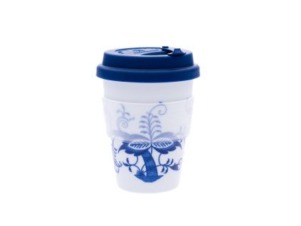 Hrnek na kávu s sebou, 310 ml, cibulák, porcelán Dubí