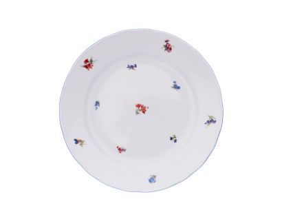 Talíř mělký, 26 cm, rakouská házenka, Český porcelán Dubí