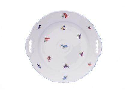 Talíř koláčový, 28 cm, rakouská házenka, porcelán Dubí