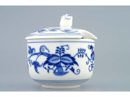 Cukřenka s víčkem s výřezem  0,20 l,  cibulák,  Český porcelán