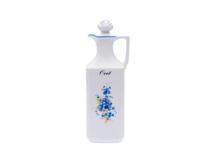 Porcelánová karafa ocet, pomněnky, 0,7 l, Český porcelán