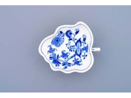Cukřenka list na nožkách  10,8 cm,  cibulák, Český porcelán