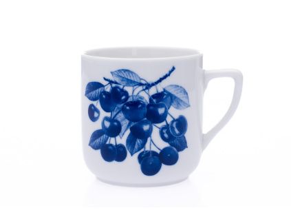 Hrnek Pětka, 400 ml, kobaltové třešně, Český porcelán Dubí