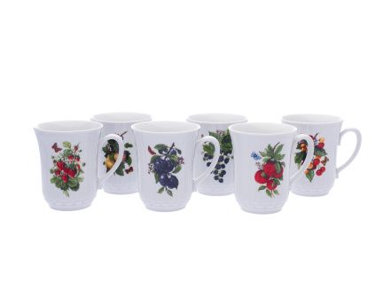 Sada hrnků Derby, 250 ml, lesní plody, 6 ks, Český porcelán