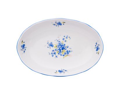 Mísa salátová oválná, 23 cm, pomněnky, Český porcelán