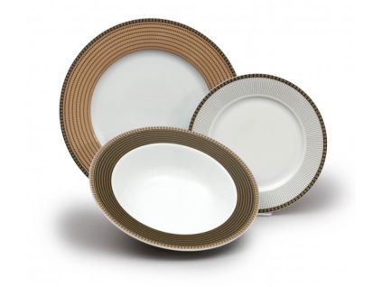 Talířová souprava, Ella, perličky, porcelán Thun, 18 d.