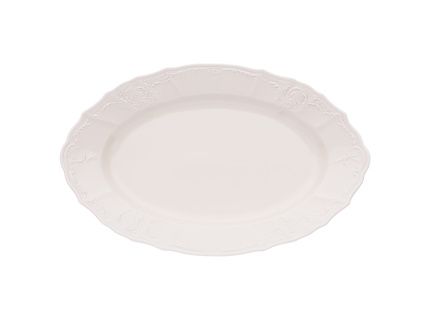 Mísa oválná, 34 cm, Bernadotte, slonová kost, porcelán Thun