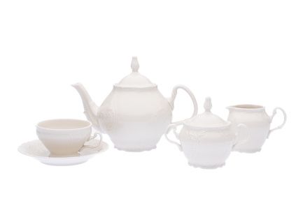 Bernadotte, čajová souprava, 15 d., slonová kost, porcelán Thun