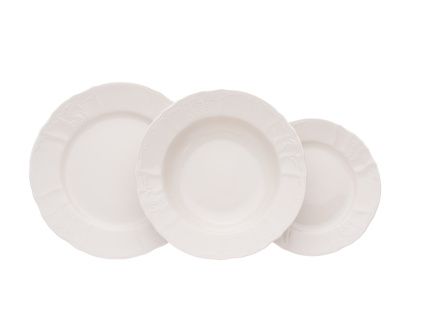 Bernadotte, talířová souprava, 18 d., slonová kost, porcelán Thun