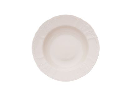 Bernadotte, talíř hluboký, 23 cm, slonová kost, porcelán Thun