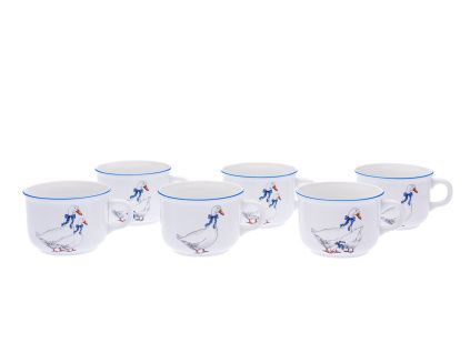 Sada hrnků Ben, 230 ml, Český porcelán Dubí, husy, 6 ks