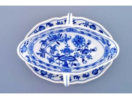 Omáčník oválný s podstavcem  0,55 l,  cibulák, Český porcelán