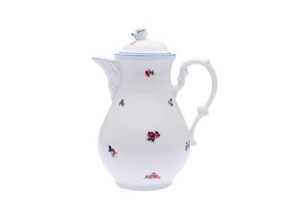 Konvice kávová s víčkem  1,55 l, rakouská házenka, Český porcelán