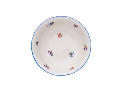 Miska na kompot, 14 cm, rakouská házenka, slonová kost, porcelán Dubí