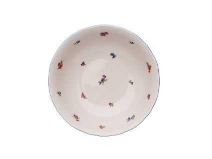 Mísa kompotová, 23 cm, rakouská házenka, slonová kost, porcelán Dubí
